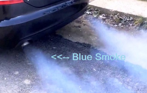 Engine burns oil blue smoke