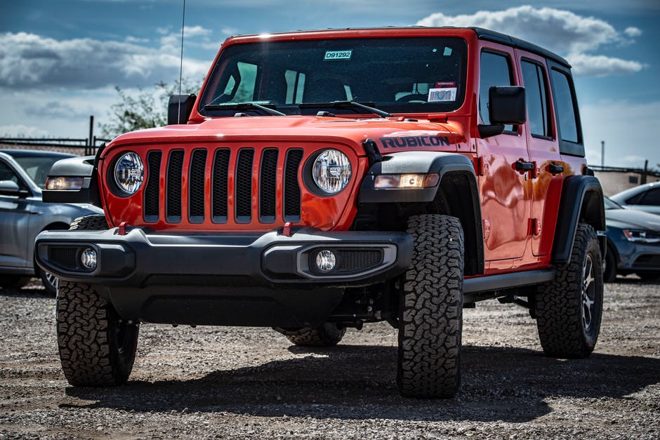 jeep in parking lot